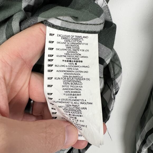 511 Tactical Series Men's Small Long Sleeve Snap Button Shirt Green/Black Plaid - Picture 4 of 8